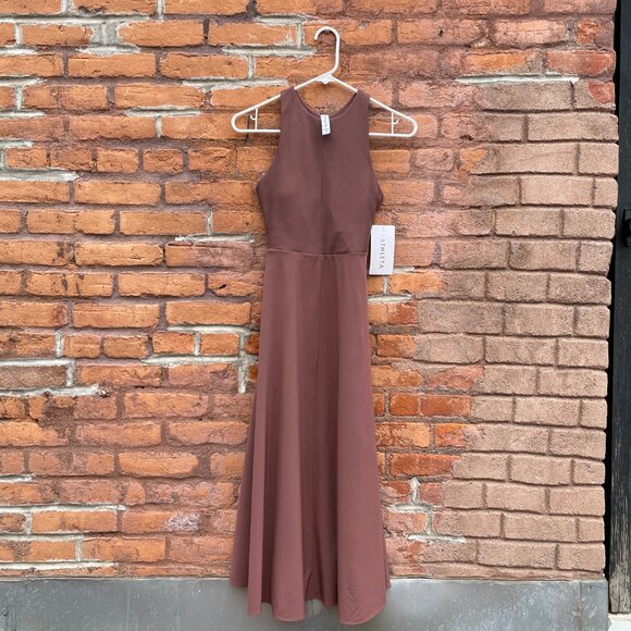 [SOLD on Depop] Athleta Mauve Midi Athleisure Moisture-Wicking Dress - Picture 2 of 14